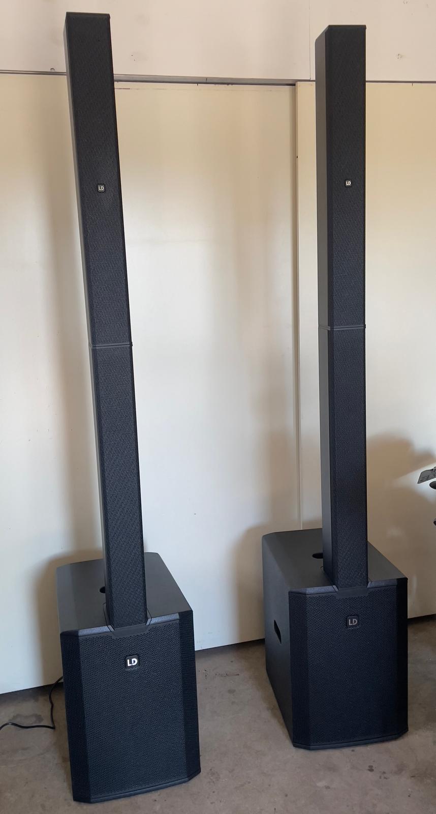 PA-set met subwoofer voor middelgroot feest